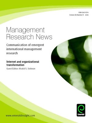 cover image of Management Research News, Volume 31, Issue 5
